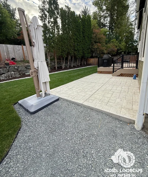 Multi - Tiered Deck, Stamped Patio & Sod Renovation